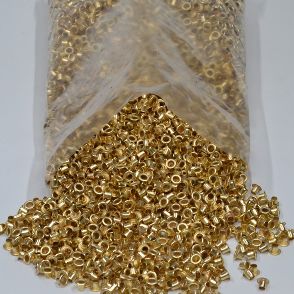 KUŞGÖZÜ – 2 NUMARA KUŞGÖZÜ / KAPSÜL, 2 NO KUŞGÖZÜ 5000 ADETLİK PAKET ALTIN RENGİ  