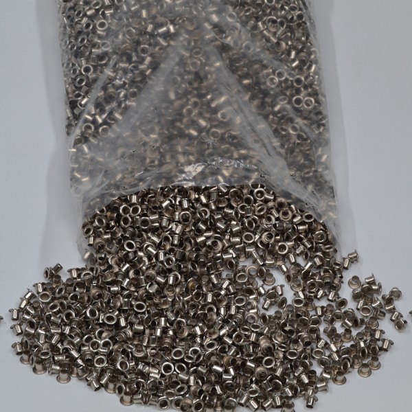 KUŞGÖZÜ – 2 NUMARA KUŞGÖZÜ / KAPSÜL, 2 NO KUŞGÖZÜ 5000 ADETLİK PAKET NİKEL RENGİ  